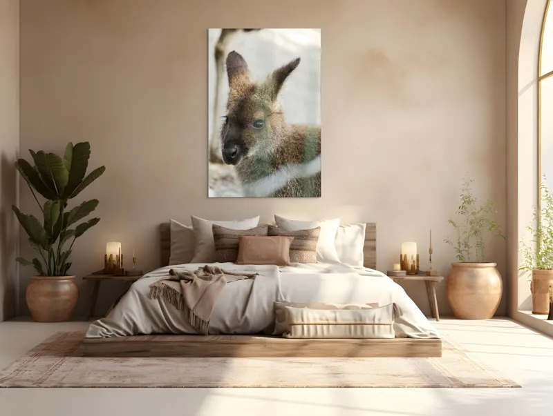 Tablou Canvas, "Cangur tânăr într-un moment de liniște", 100 x 150 cm – poza 3