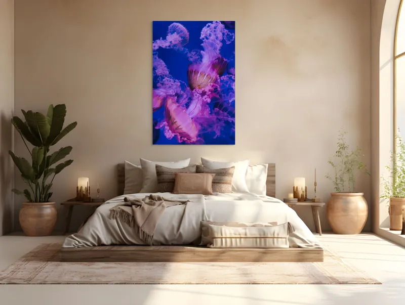 Tablou Canvas, "Dansul meduzelor în oceanul albastru", I don't know who they are., 100 x 150 cm – poza 3