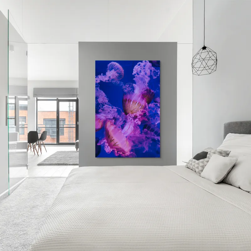 Tablou Canvas, "Dansul meduzelor în oceanul albastru", I don't know who they are., 100 x 150 cm – poza 5