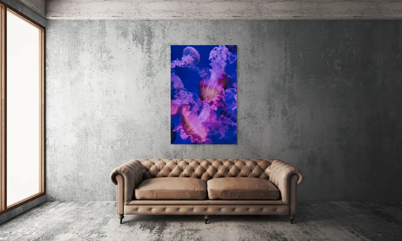 Tablou Canvas, "Dansul meduzelor în oceanul albastru", I don't know who they are., 100 x 150 cm – poza 6