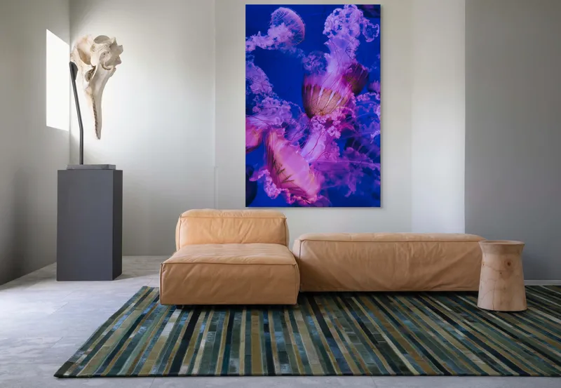 Tablou Canvas, "Dansul meduzelor în oceanul albastru", I don't know who they are., 100 x 150 cm – poza 7