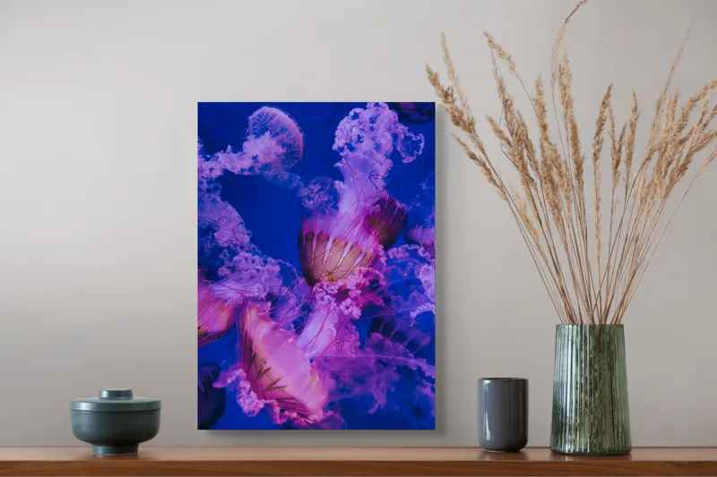 Tablou Canvas, "Dansul meduzelor în oceanul albastru", I don't know who they are., 39 x 54 cm – poza 3