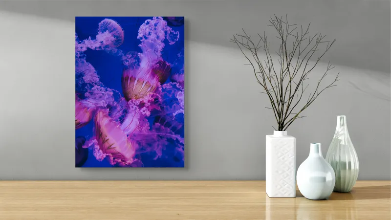 Tablou Canvas, "Dansul meduzelor în oceanul albastru", I don't know who they are., 39 x 54 cm – poza 4