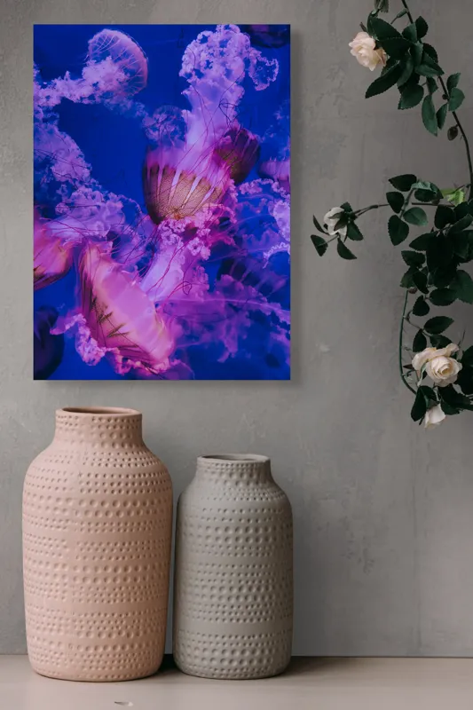Tablou Canvas, "Dansul meduzelor în oceanul albastru", I don't know who they are., 39 x 54 cm – poza 6