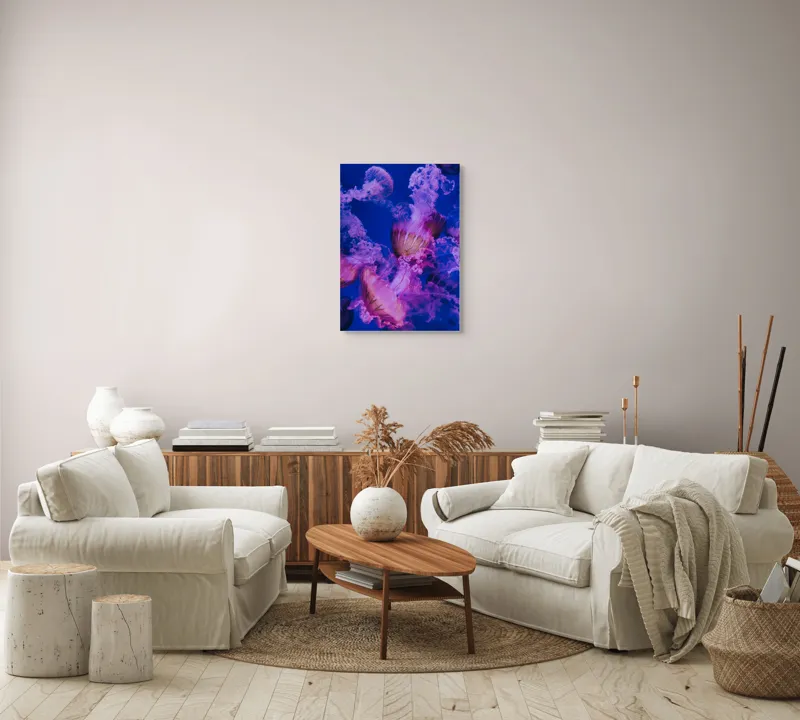 Tablou Canvas, "Dansul meduzelor în oceanul albastru", I don't know who they are., 50 x 70 cm – poza 4