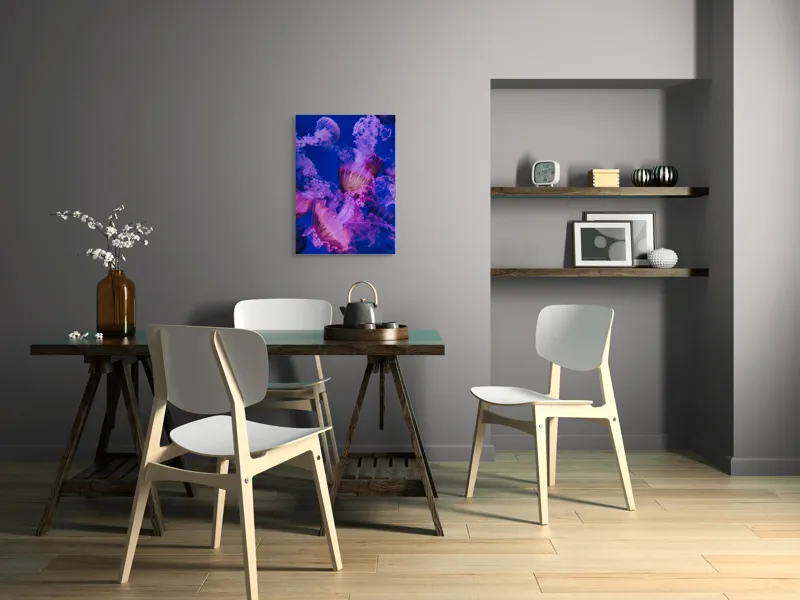Tablou Canvas, "Dansul meduzelor în oceanul albastru", I don't know who they are., 50 x 70 cm – poza 5