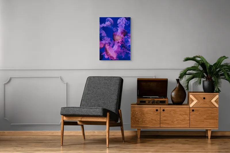 Tablou Canvas, "Dansul meduzelor în oceanul albastru", I don't know who they are., 50 x 70 cm – poza 8