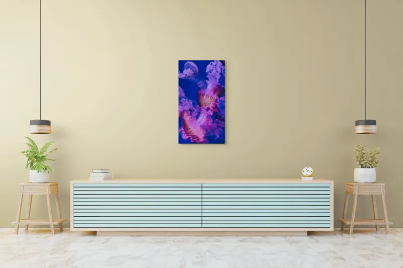 Tablou Canvas, "Dansul meduzelor în oceanul albastru", I don't know who they are., 50 x 90 cm – poza 6