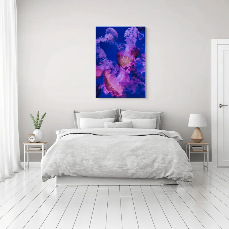 Tablou Canvas, "Dansul meduzelor în oceanul albastru", I don't know who they are., 70 x 100 cm – poza 3