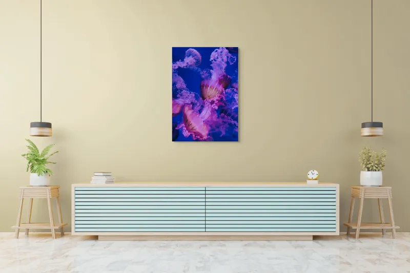 Tablou Canvas, "Dansul meduzelor în oceanul albastru", I don't know who they are., 70 x 100 cm – poza 5
