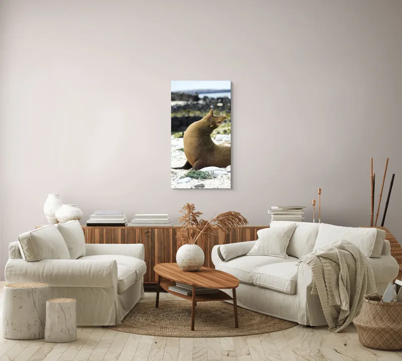 Tablou Canvas, "Leu de mare relaxându-se pe plajă", 50 x 90 cm – poza 7