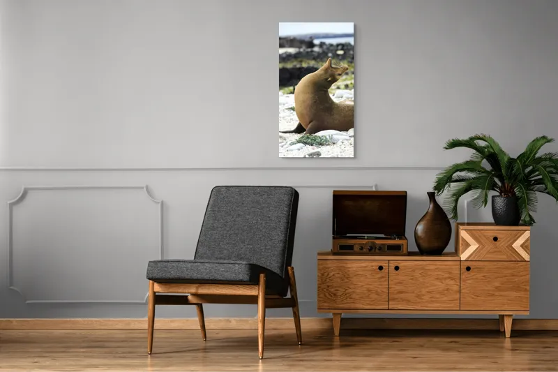 Tablou Canvas, "Leu de mare relaxându-se pe plajă", 50 x 90 cm – poza 8