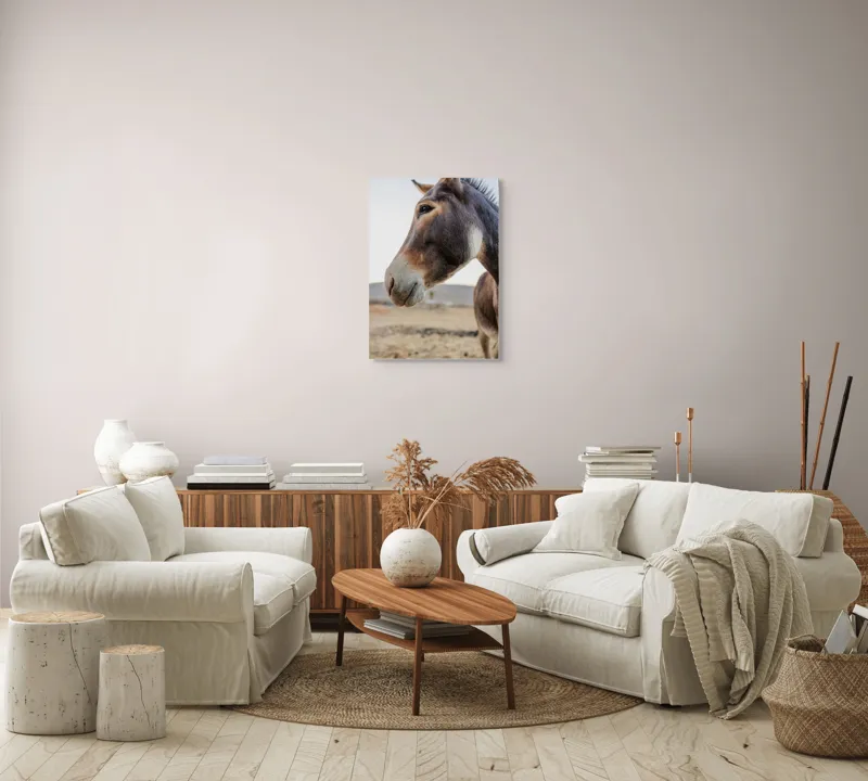 Tablou Canvas, "Privire blândă în lumina apusului", Nu știu cine este în imagine., 50 x 70 cm – poza 4