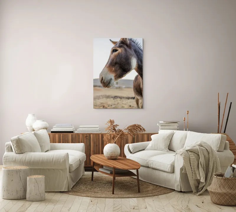Tablou Canvas, "Privire blândă în lumina apusului", Nu știu cine este în imagine., 70 x 100 cm – poza 4