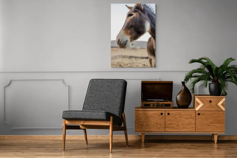 Tablou Canvas, "Privire blândă în lumina apusului", Nu știu cine este în imagine., 70 x 100 cm – poza 6