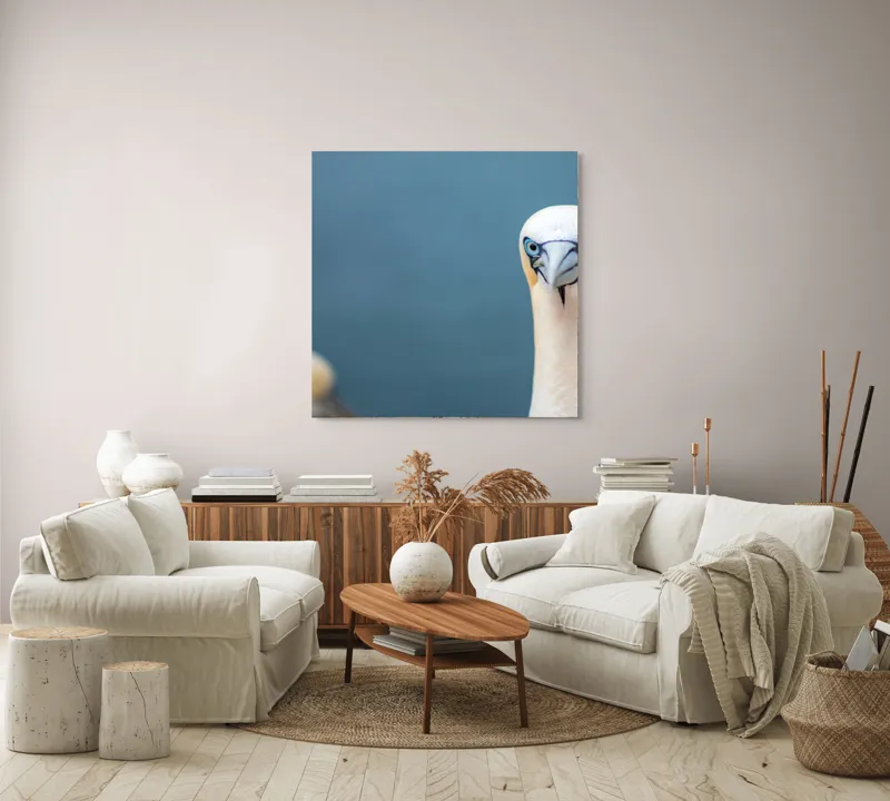 Tablou Canvas, "Privire pătrunzătoare pe țărm marin", 100 x 100 cm – poza 3