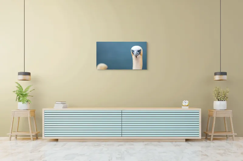 Tablou Canvas, "Privire pătrunzătoare pe țărm marin", Nu știu cine este în imagine., 90 x 50 cm – poza 5