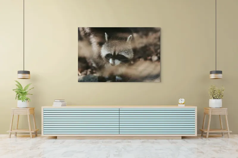 Tablou Canvas, "Curiosul raton în lumina dimineții", Blană, Masca, Natură, Curiozitate, Pădure, Noapte, Ochii, Boticul, Urechi, Straturi, 150 x 100 cm – poza 6