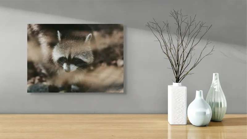 Tablou Canvas, "Curiosul raton în lumina dimineții", Blană, Masca, Natură, Curiozitate, Pădure, Noapte, Ochii, Boticul, Urechi, Straturi, 54 x 39 cm – poza 3