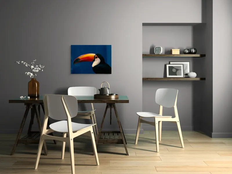 Tablou Canvas, "Pasărea cu cioc curcubeu impresionant", Colorat, Elegant, Exuberant, Vibrant, Exotic, Contrastant, Impresionant, 70 x 50 cm – poza 5