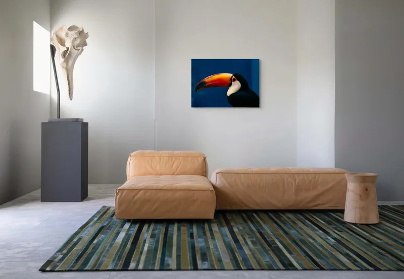 Tablou Canvas, "Pasărea cu cioc curcubeu impresionant", Colorat, Elegant, Exuberant, Vibrant, Exotic, Contrastant, Impresionant, 70 x 50 cm – poza 8