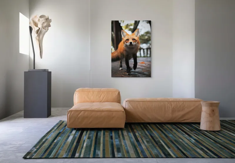 Tablou Canvas, "Vulpea curioasă păşeşte agale", Roșcată, Jucăușă, Curioasă, Elegantă, Naturală, Fermecătoare, Alergătoare, Păduratică., 70 x 100 cm – poza 7
