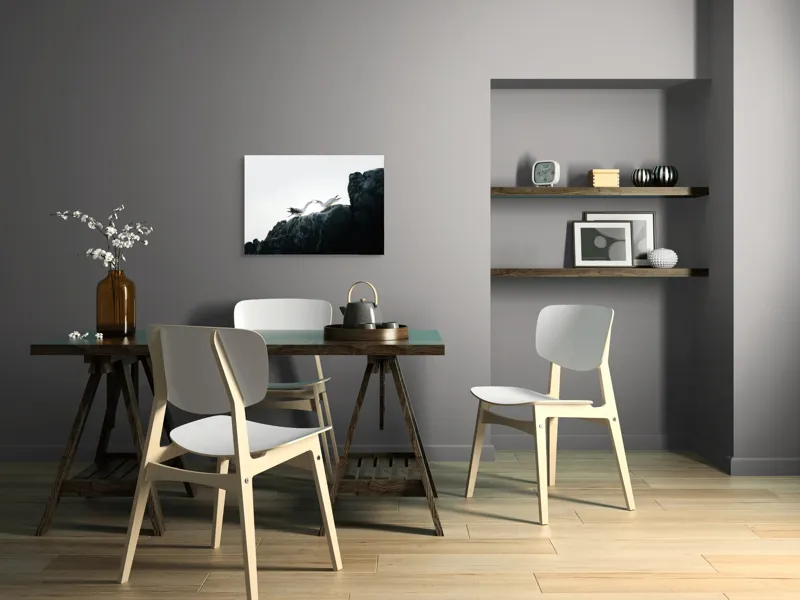 Tablou Canvas, "Dansul păsărilor pe stânci mărețe", Păsări, Stânci, Cer, Zbor, Lumină, Natură, Vedere, Frumusețe., 70 x 50 cm – poza 5