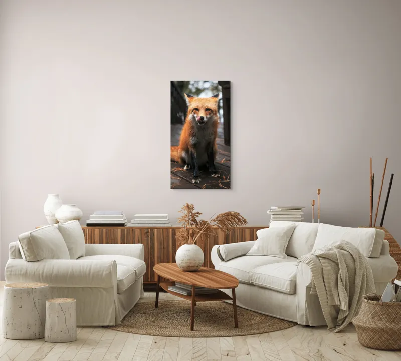 Tablou Canvas, "Vulpe cu blana ruginie pe terasă", 50 x 90 cm – poza 7