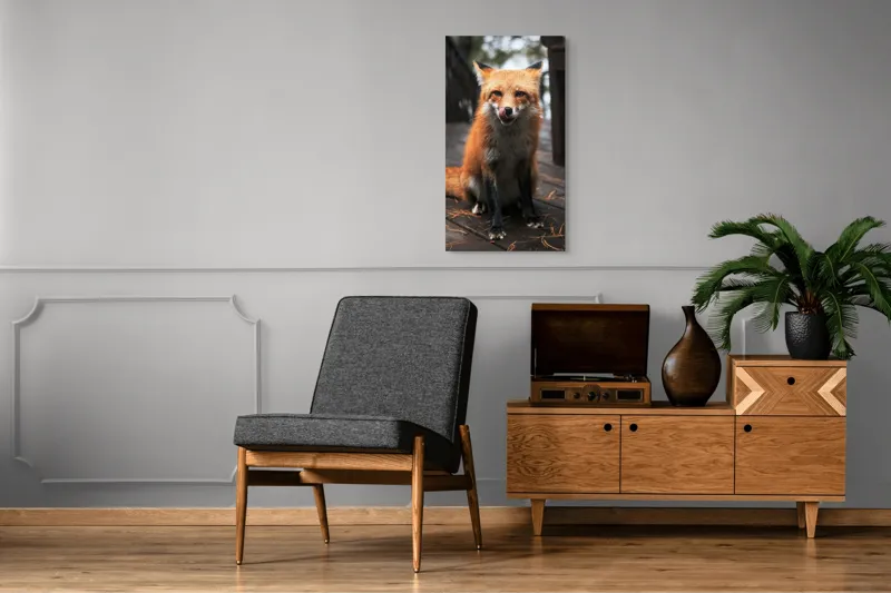 Tablou Canvas, "Vulpe cu blana ruginie pe terasă", 50 x 90 cm – poza 8