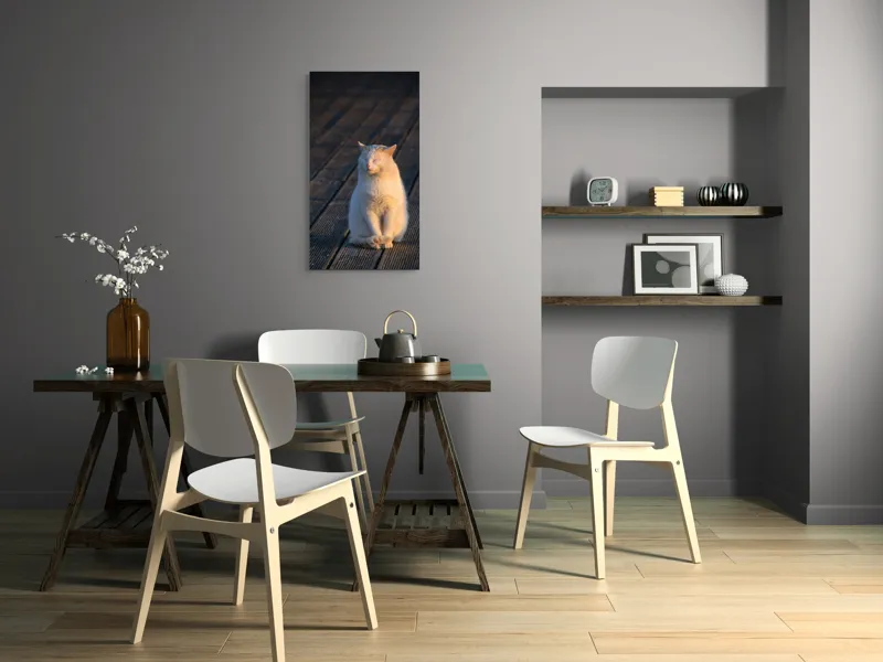 Tablou Canvas, "Pisica serenă în razele apusului", 50 x 90 cm – poza 4