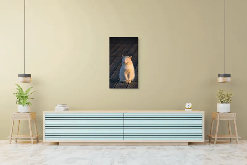 Tablou Canvas, "Pisica serenă în razele apusului", 50 x 90 cm – poza 6