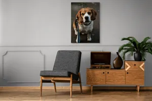 Tablou Canvas, "Beagle privind încrezător spre tine", 70 x 100 cm – poza 6