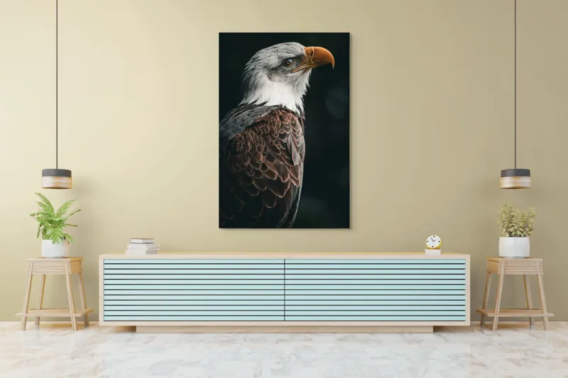 Tablou Canvas, "Privirea vulturului majestic în zare", Majestic, Regal, Proud, Intense, Vigilant, Powerful, Commanding, Noble, Graceful, 100 x 150 cm – poza 4