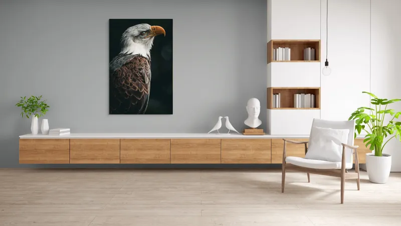 Tablou Canvas, "Privirea vulturului majestic în zare", Majestic, Regal, Proud, Intense, Vigilant, Powerful, Commanding, Noble, Graceful, 100 x 150 cm – poza 8
