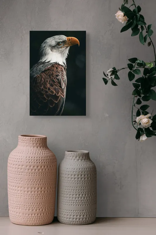 Tablou Canvas, "Privirea vulturului majestic în zare", Majestic, Regal, Proud, Intense, Vigilant, Powerful, Commanding, Noble, Graceful, 26 x 39 cm – poza 6