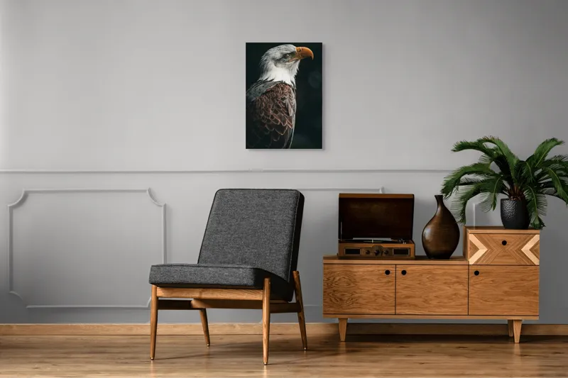 Tablou Canvas, "Privirea vulturului majestic în zare", Majestic, Regal, Proud, Intense, Vigilant, Powerful, Commanding, Noble, Graceful, 50 x 70 cm – poza 8