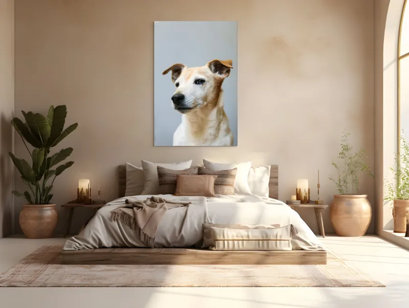 Tablou Canvas, "Câine visător în amurg liniștit", 100 x 150 cm – poza 3