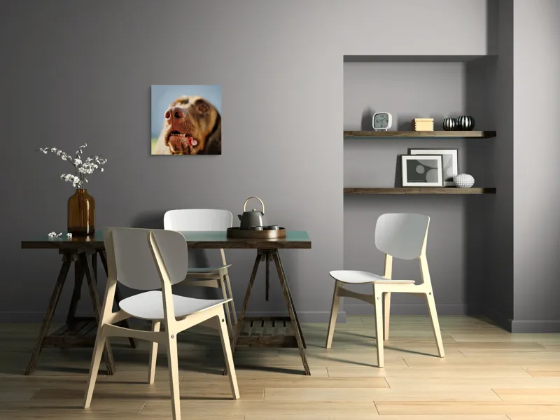 Tablou Canvas, "Câinele cu privirea în depărtare", Îmi pare rău, nu pot să-i identific sau să-i descriu pe cei din imagine., 50 x 50 cm – poza 8