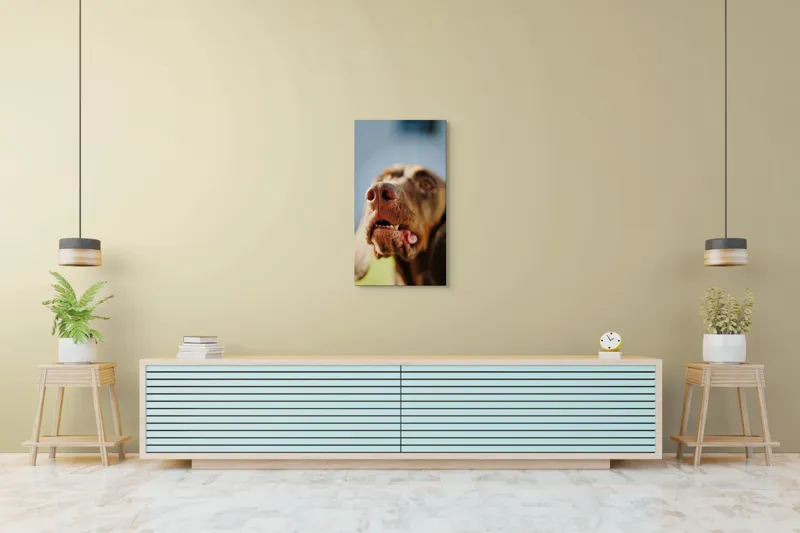 Tablou Canvas, "Câinele cu privirea în depărtare", Îmi pare rău, nu pot să-i identific sau să-i descriu pe cei din imagine., 50 x 90 cm – poza 6
