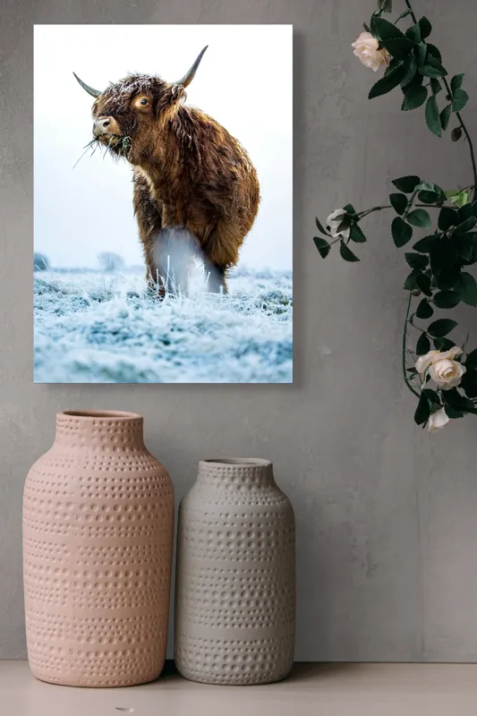 Tablou Canvas, "Vaca păscând în gerul dimineții", Nu pot să îți spun cine e în imagine sau să ofer detalii specifice despre aceasta., 39 x 54 cm – poza 6