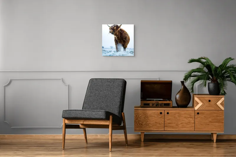 Tablou Canvas, "Vaca păscând în gerul dimineții", Nu pot să îți spun cine e în imagine sau să ofer detalii specifice despre aceasta., 50 x 50 cm – poza 6