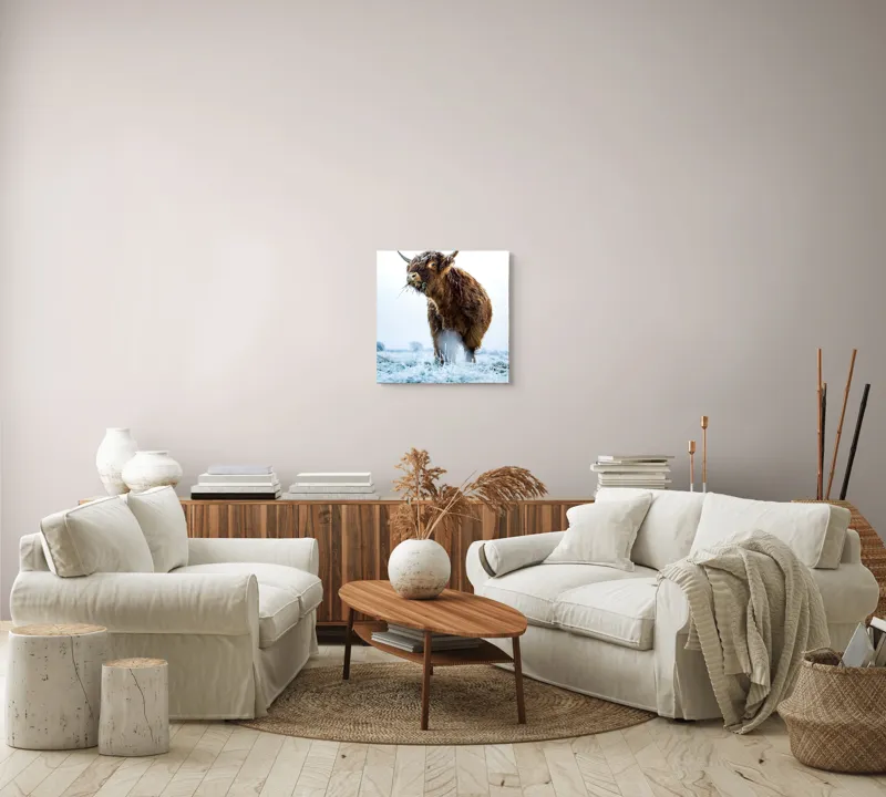 Tablou Canvas, "Vaca păscând în gerul dimineții", Nu pot să îți spun cine e în imagine sau să ofer detalii specifice despre aceasta., 50 x 50 cm – poza 7