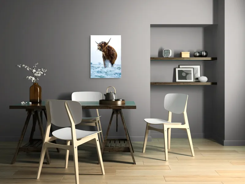 Tablou Canvas, "Vaca păscând în gerul dimineții", Nu pot să îți spun cine e în imagine sau să ofer detalii specifice despre aceasta., 50 x 70 cm – poza 5
