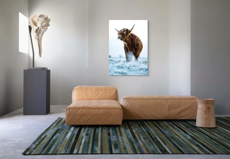 Tablou Canvas, "Vaca păscând în gerul dimineții", Nu pot să îți spun cine e în imagine sau să ofer detalii specifice despre aceasta., 70 x 100 cm – poza 7