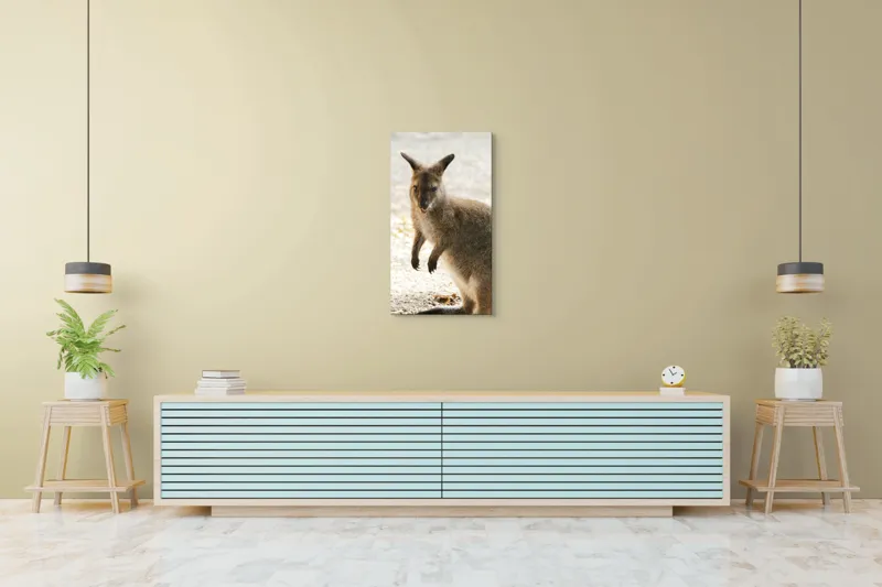 Tablou Canvas, "Kangur curios în lumina dimineții", 50 x 90 cm – poza 6