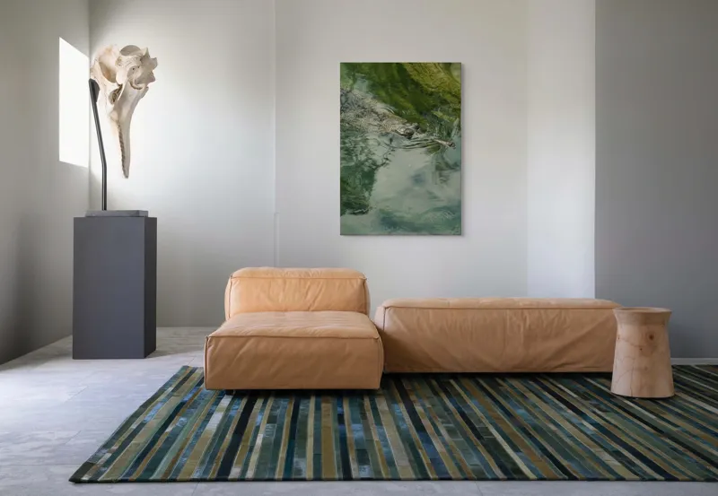 Tablou Canvas, "Gavialul odihnindu-se la suprafața apei", Nu pot comenta despre identitatea sau natura animalului din imagine., 70 x 100 cm – poza 7