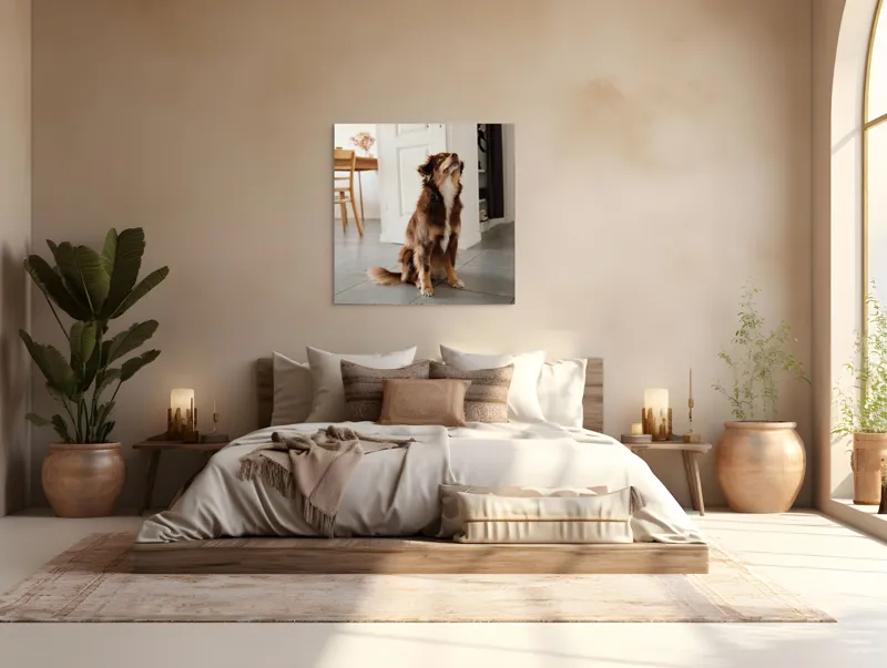Tablou Canvas, "Ureaza-ti ziua cu nasul in sus", 100 x 100 cm – poza 4