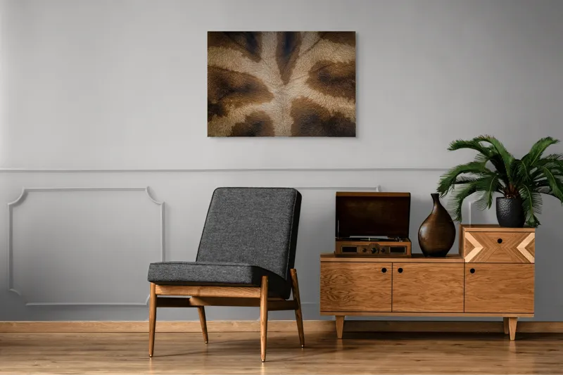 Tablou Canvas, "Model de blană fascinantă a girafei", Piele, Pattern, Maro, Giraffe, Textură, 100 x 70 cm – poza 8