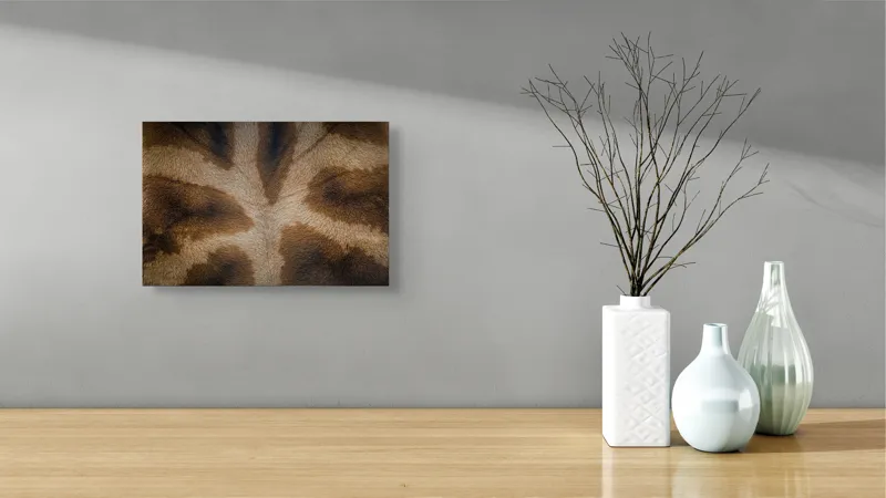 Tablou Canvas, "Model de blană fascinantă a girafei", Piele, Pattern, Maro, Giraffe, Textură, 39 x 26 cm – poza 8