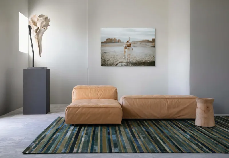 Tablou Canvas, "Pisica în căutare de aventuri", Pisică, Peisaj, Cer, Ruine, Blană, Cozi, Picioare, Încântare, Aer Liber, Privire, 100 x 70 cm – poza 7